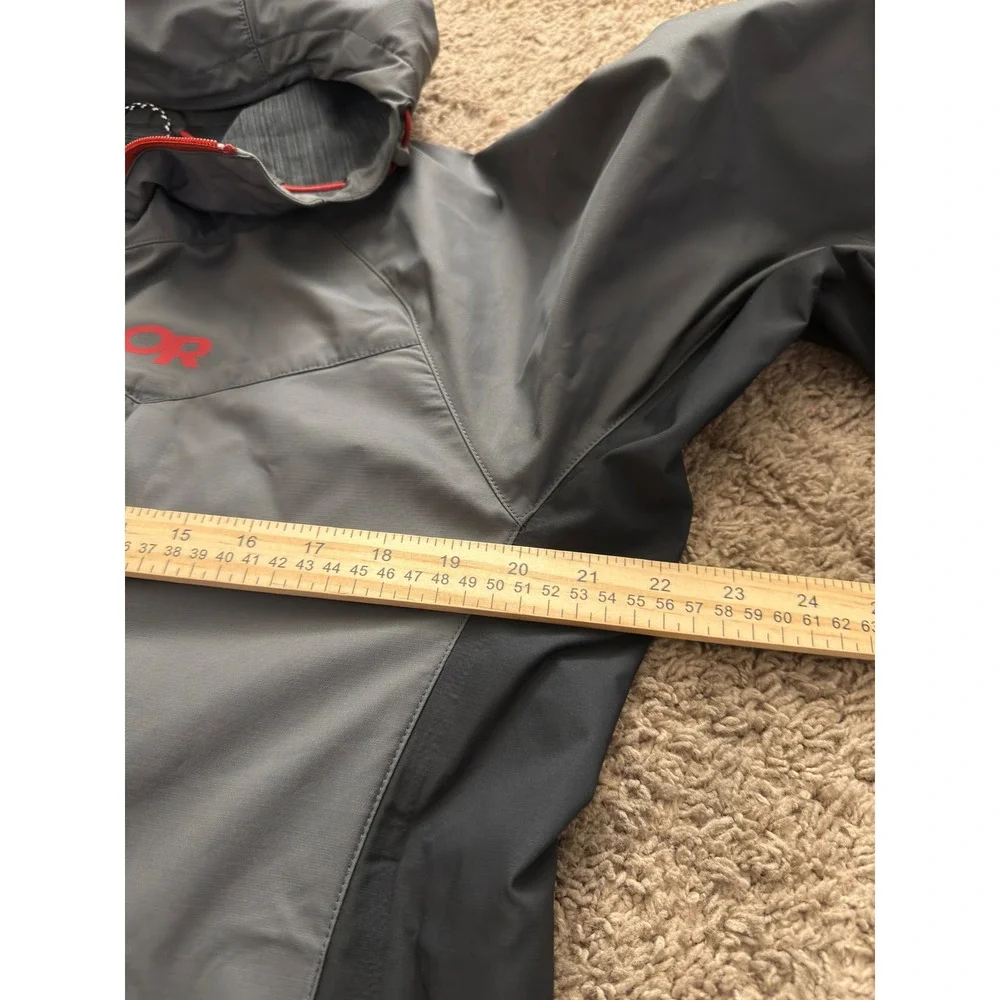 Outdoor Research Mens Softshell Hooded San Juan Jacket Grey Black Full Zip M